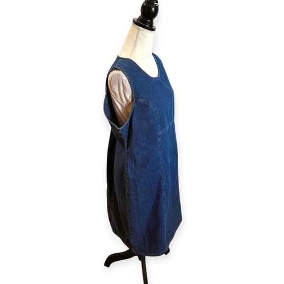 Woolrich Denim Blue Sleeveless Midi Casual Dress in size Medium - Picture 3 of 4